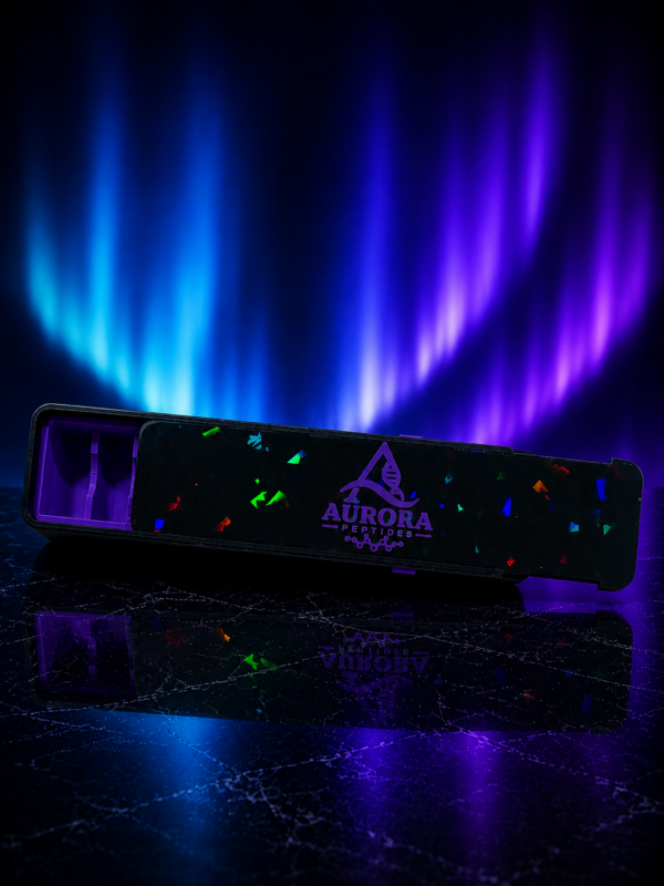 3ML AURORA PEPTIDES 10 VIAL SLIDE STORAGE CASE (HOLOGRAPHIC PURPLE)